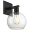 Access Lighting Port Nine Burgundy, Burgundy LED Wall Sconce, Matte Black Finish, Seeded Glass 63145LEDDLP-MBL/SDG - alternate 6
